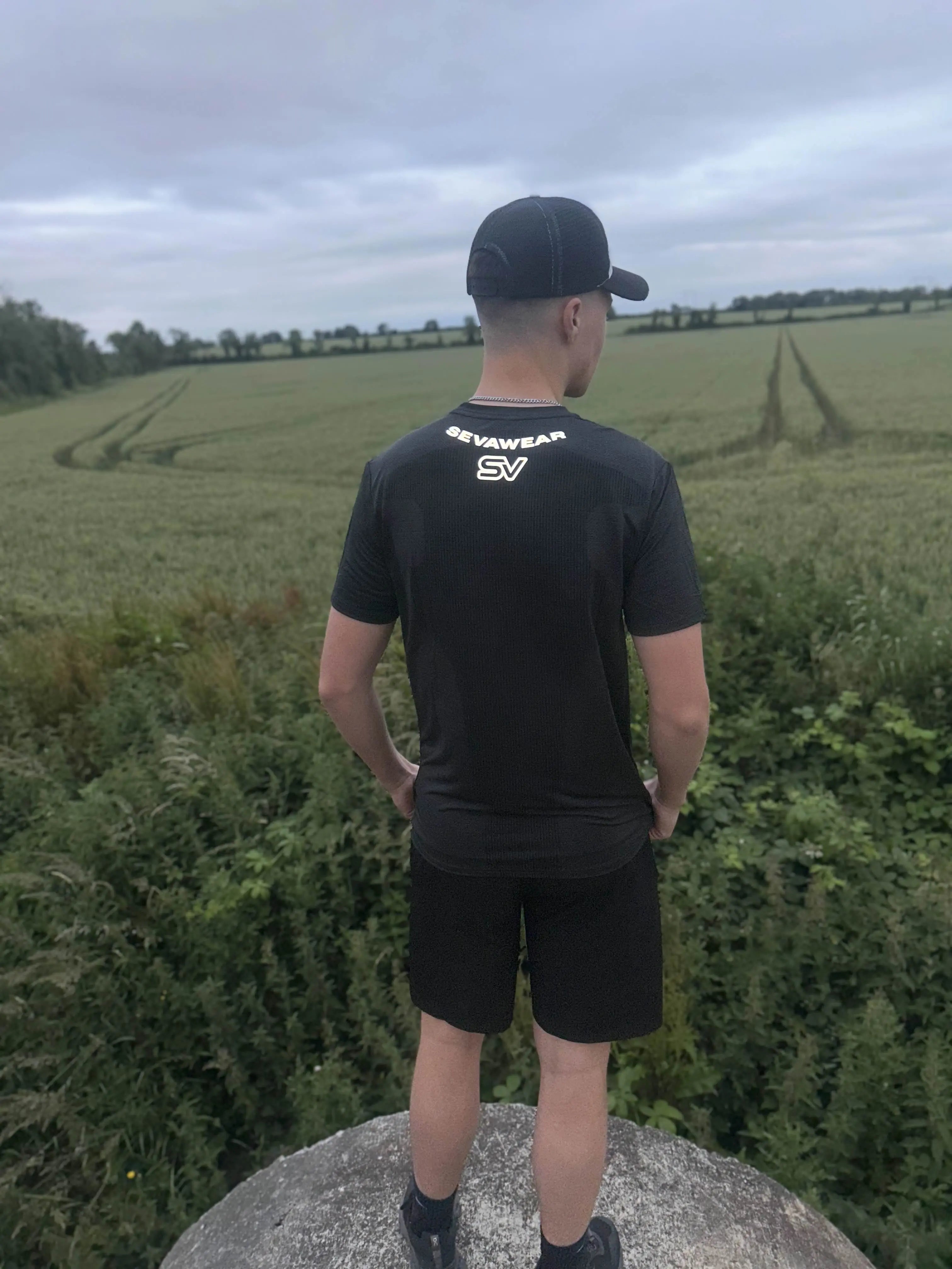 Full Black SV Short & Tee Full Set Sevawear